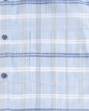 Camisa Madrid Manga Corta Celeste