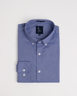 Camisa Modern Fit Fil a Fil BD Azul