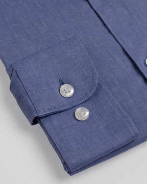 Camisa Modern Fit Fil a Fil BD Azul