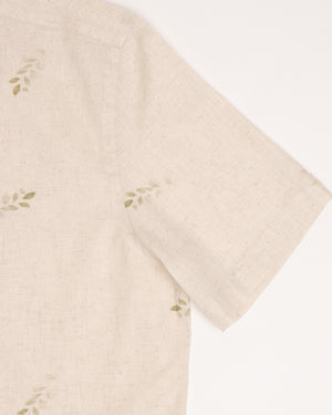 Camisa Grecia Manga Corta Beige 2