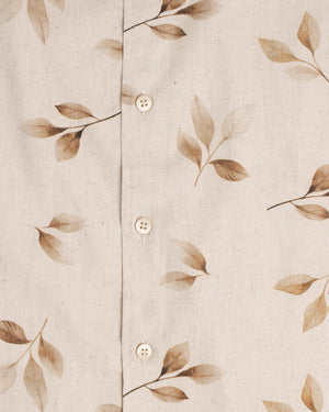 Camisa Grecia Manga Corta Beige 3