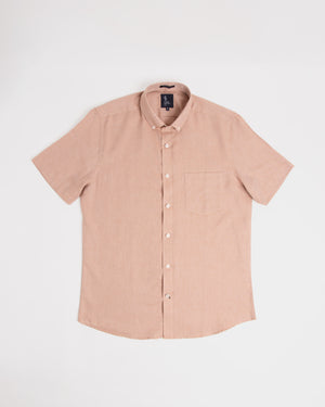 Camisa Manga Corta Oxfordine Naranja