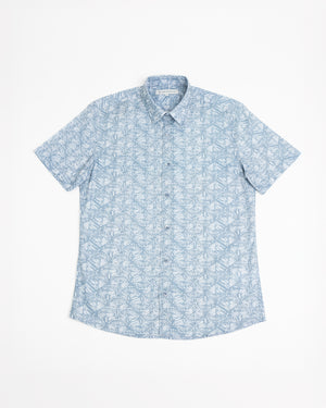 Camisa Mallorca Manga Corta Azul