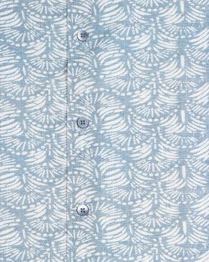 Camisa Mallorca Manga Corta Azul