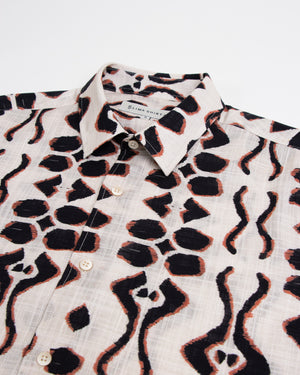 Camisa Mallorca Manga Corta Beige