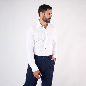Camisa Manga Larga Modern Fit Mattia Blanco