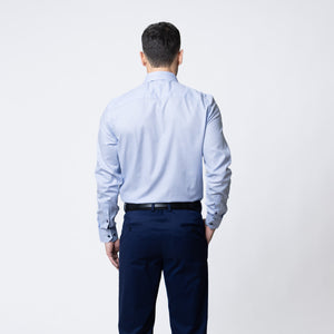 Camisa Manga Larga Modern Fit Mattia Celeste Cielo
