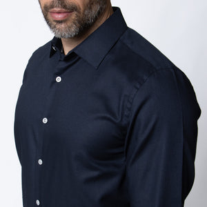Camisa Manga Larga Modern Fit Mattia Azul Marino