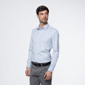 Camisa Slim Fit Milano Stretch Celeste