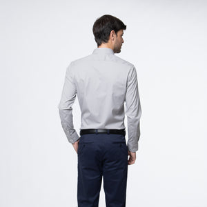 Camisa Slim Fit Milano Stretch Gris Nuevo