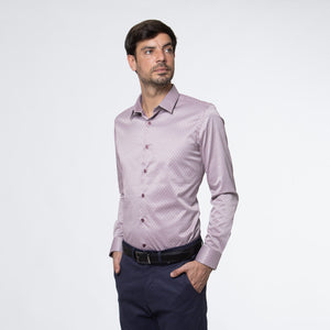 Camisa Slim Fit Milano Stretch Vino