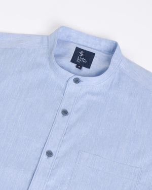 Camisa Manga Corta Neru Amalfi Celeste