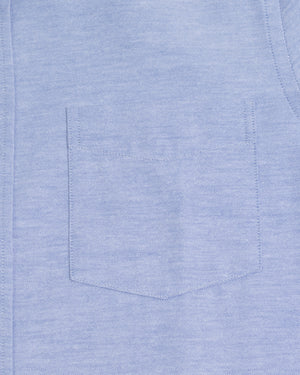 Camisa Manga Corta Oxford Azul