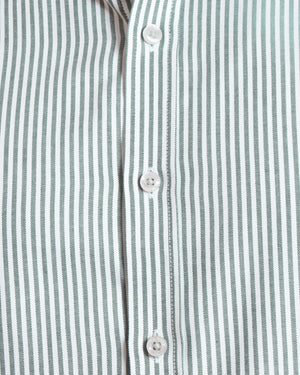 Camisa Modern Fit Oxford Rayas Verde