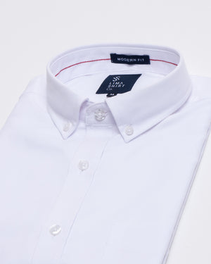 Camisa Manga Corta Oxford Blanco