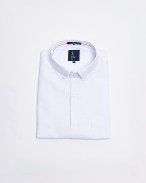 Camisa Manga Corta Oxford Blanco