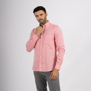 Camisa Lima Shirt Modern Fit Oxfordine Coral