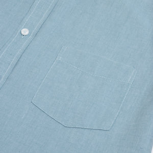 Camisa Manga Corta Oxfordine Turquesa