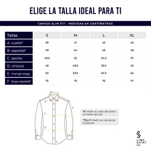 Camisa Slim Fit Fil a Fil Gris
