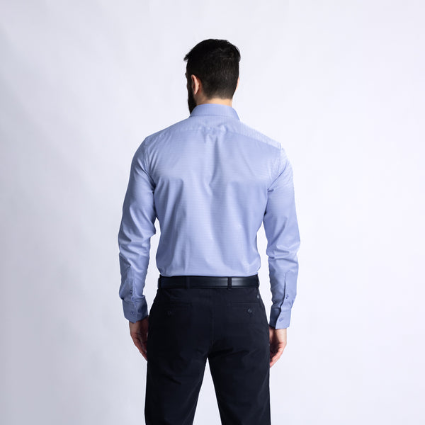 Camisa Slim Fit Milano Stretch Azulino