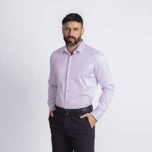 Camisa Slim Fit Milano Stretch Lila