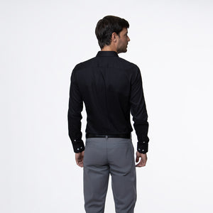 Camisa Manga Larga Modern Fit Thiago Negro
