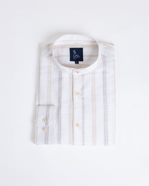 Camisa Viena Manga Larga Neru Crema