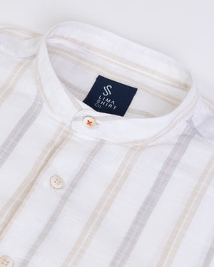 Camisa Viena Manga Larga Neru Crema