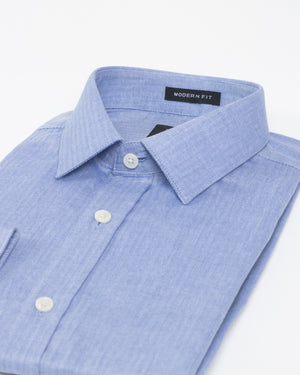 Camisa Manga Larga Modern Fit Veneto Azul