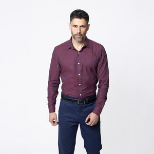 Camisa Manga Larga Modern Fit Veneto Vino