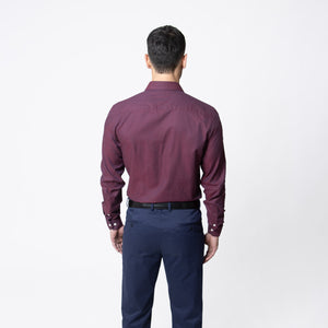 Camisa Manga Larga Modern Fit Veneto Vino