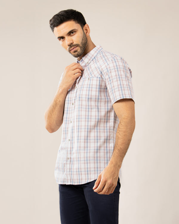 Camisa Manga Corta Button Down Vermont Blanco