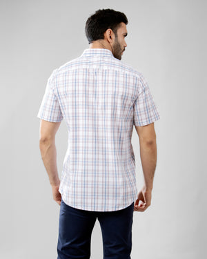 Camisa Manga Corta Button Down Vermont Blanco
