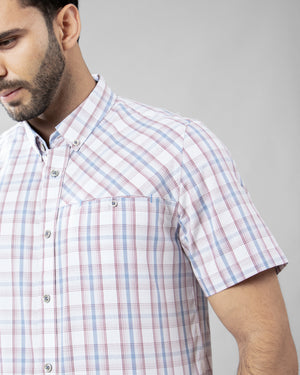 Camisa Manga Corta Button Down Vermont Blanco