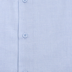 Camisa Relaxed Fit Vichí Lino Celeste