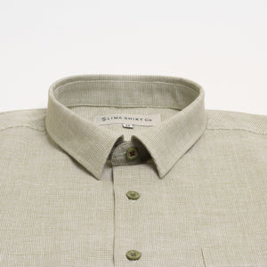 Camisa Relaxed Fit Vichí Lino Olivo