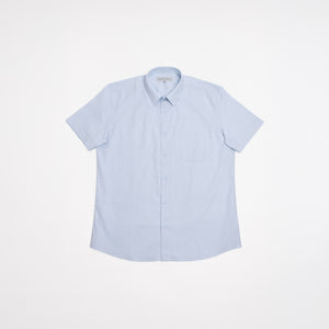 Camisa Relaxed Fit Vichí Lino Celeste