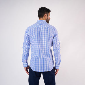 Camisa Lima Shirt Manga Larga Cuadros Modern Fit Azul