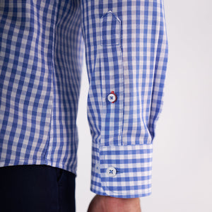 Camisa Lima Shirt Manga Larga Cuadros Modern Fit Azul