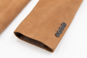 Saco Suede Gennaro Donatelli Slim Fit Camell