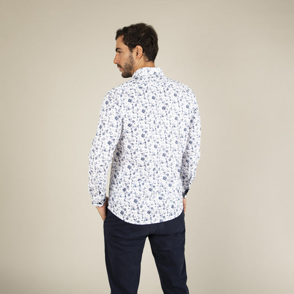 Camisa Manga Larga Modern Fit Spello Prusia Blue