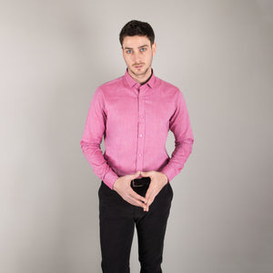 Camisa Lima Shirt Slim Fit Fil a Fil Rojo