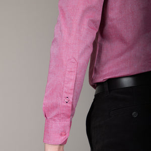 Camisa Lima Shirt Slim Fit Fil a Fil Rojo
