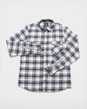 Camisa Flannel Villela Modern Fit Azul
