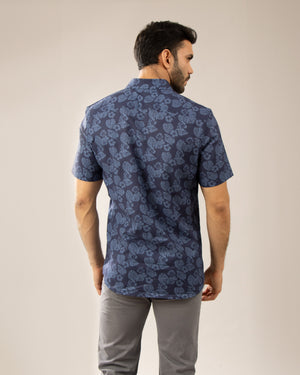 Camisa Relaxed Fit Florencia Azul