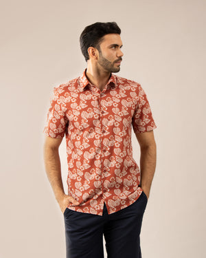 Camisa Relaxed Fit Florencia Ocre