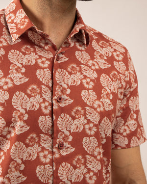 Camisa Relaxed Fit Florencia Ocre