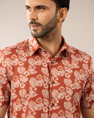 Camisa Relaxed Fit Florencia Ocre