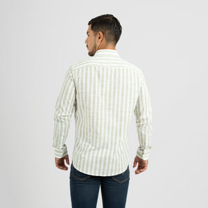 Camisa Modern Fit Lines Olivo