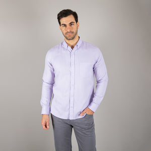 Camisa Lima Shirt Modern Fit Oxfordine Lila